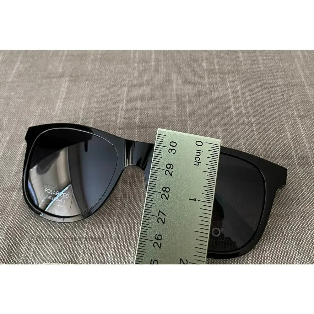 New ECO Spruce Mens Polarized Black Square Sunglasses